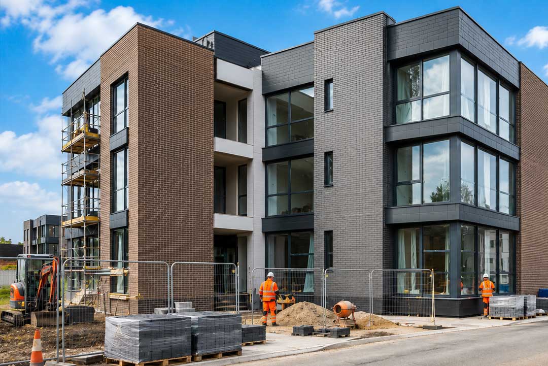 Modern commercial building and property development